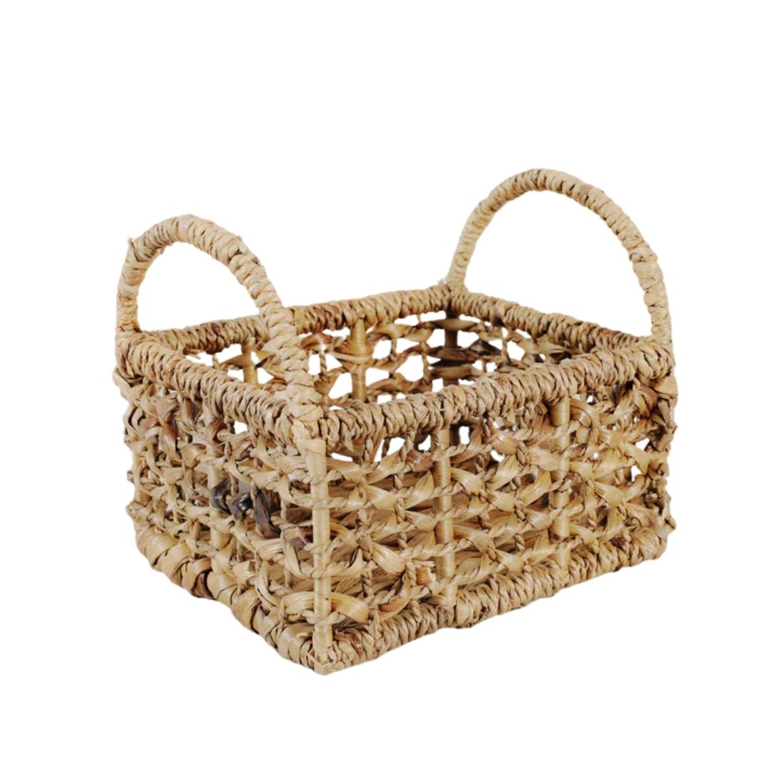 Handmade Flower Weaved Basket Eco Friendly Bamboo